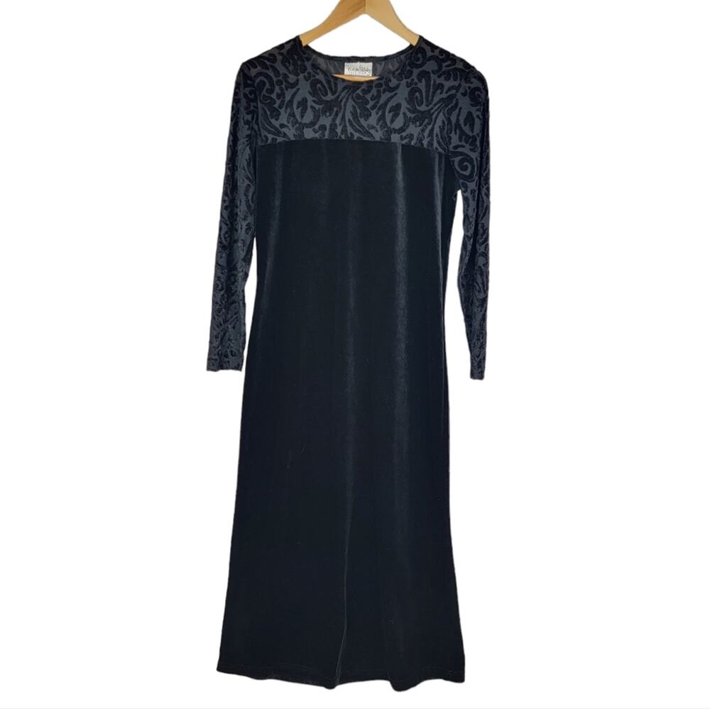 Vintage Diane Von Furstenberg Velvet Maxi Dress S
